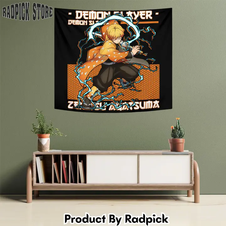 Zenitsu agatsuma tapestry custom anime wall decor  rp5949110